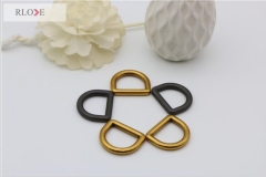 Custom fashion handbag hardware zinc alloy D-rings buckle for leather handbag RL-DR049-19MM