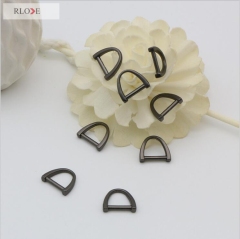 High End Handbag Hardware Accessories Zinc Alloy 8.7MM Metal D Ring For Bag RL-DR001