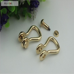 Hot-selling zinc alloy decorative strap D ring buckle for handbag hardware RL-DR041-10MM