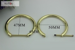 High Level Custom Detachable Screw Gold Metal D Ring Hardware RL-DR042-30MM