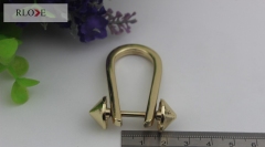 Wholesale zinc alloy gold d ring strap buckle RL-DR035