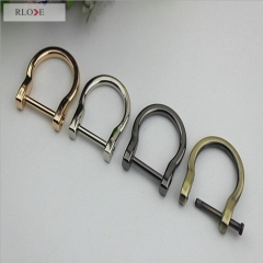 Custom handbag hardware detachable D ring for women leather bag RL-DR004-20MM