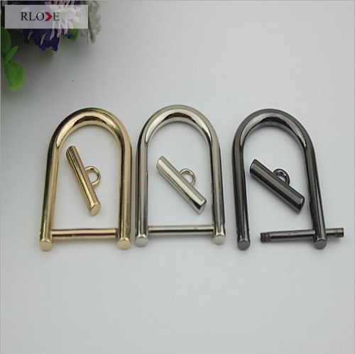 Reasonable price zinc alloy metal strap detachable d-ring buckle RL-DR053-28MM