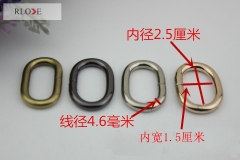 Wholesale multi-color iron wire metal oval ring for purse RL-IOVR17-25MM