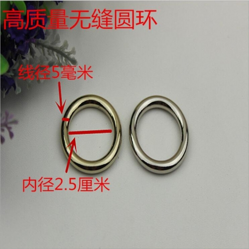 Durable zinc alloy nickel color handbag metal o ring RL-OR004-25MM