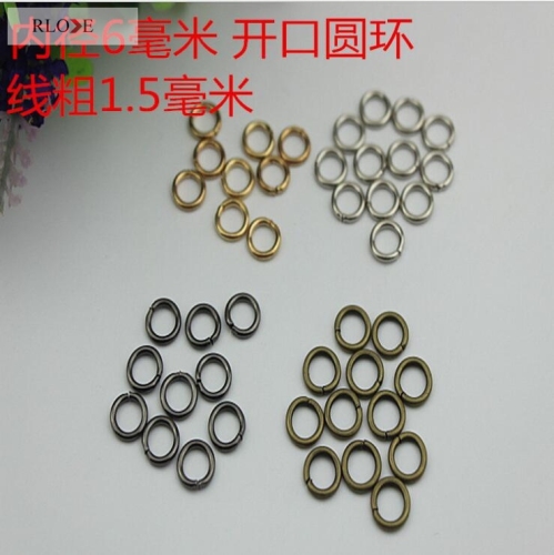 Purse Accessories Nickel Iron O Metal Ring RL-IOR015-6MM