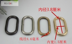 Factory stock Iron Gold Oval Ring For Bag RL-IOVR017-38MM