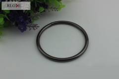 Handbag Manufacturer design bigger wire iron metal round buckles RL-IOR024-75MM