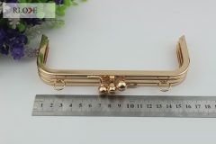 Fashion light gold custom size metal purse frame RL-POX02-170MM
