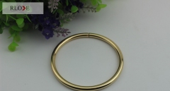 Handbag Manufacturer design bigger wire iron metal round buckles RL-IOR024-75MM