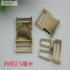 Good quality Gold Side Quick Release Metal Buckles RL-FRMB010-25MM