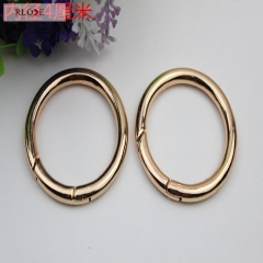 Round Carabiner Spring Gate O Ring Spring Ring Clasp Push Gate RL-SPOR001-40MM