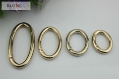 Wholesale Different Size Snap Hook Spring Oval Keychain Ring For Bag RL-SPOR015(Small)