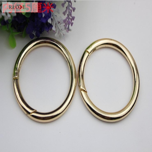 Metal Spring Gate O Ring Hook Round Carabiner For Handbag RL-SPOR002-50MM