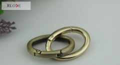 Zinc Alloy Spring Clip Gate Oval Ring Snap Hook Clasp Buckle Round Carabiner RL-SPOR018(Small)