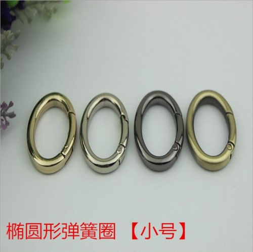 Zinc Alloy Spring Clip Gate Oval Ring Snap Hook Clasp Buckle Round Carabiner RL-SPOR018(Small)