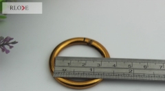 Wholesale bag antique gold metal spring o ring hook key ring RL-SPOR013-32MM