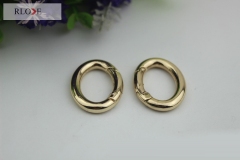 Gold 1 inch easy open metal ring oval spring hook for purse RL-SPOR019(X-Small)