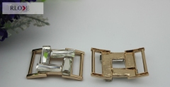 Metal diamond square buckle hardware for shoes buckle RL-SB05