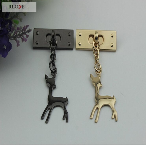 Handbag decoration hardware accessories metal deer jewelry pendant charms RL-LCP041