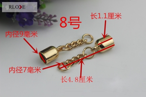 No.8 Luggage hardware accessories metal jewelry key chain bell pendant charms RL-LCP017