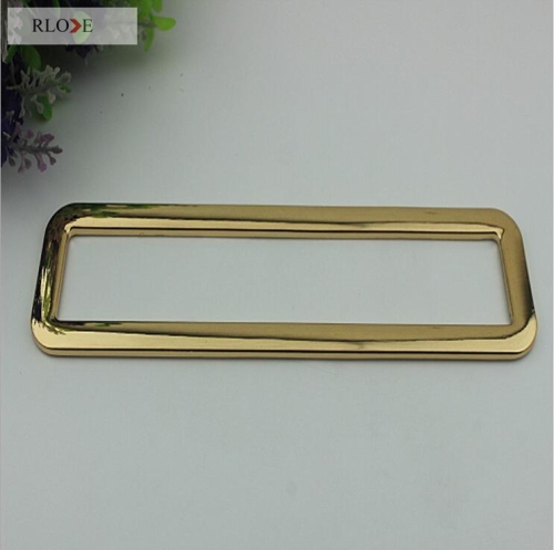 Bag metal light golden rectangle buckle smooth metal buckle RL-SB04