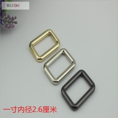 Wholesale zinc alloy gold color bag square ring buckle RL-SB016-26MM