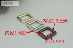 Custom classic zinc alloy handbag square metal buckle RL-SB013-19MM