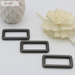 High-grade gunmetal color square metal belt buckle for handbag RL-SB021-37MM