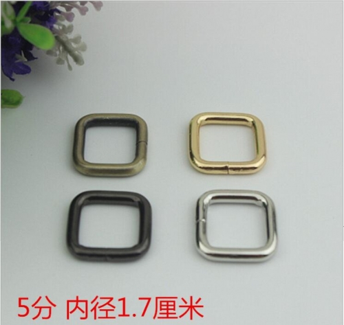Fashion and hot sale multi-color iron bag square buckle RL-ISB012-17MM