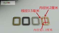 Custom nickel color square metal buckles for handbag RL-SB017-20MM