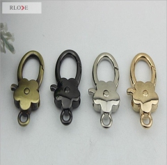 Best quality flower shape purse metal snap hooks RL-SP054