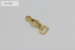 Customized light gold metal spring snap hooks for dog leashes RL-SP018