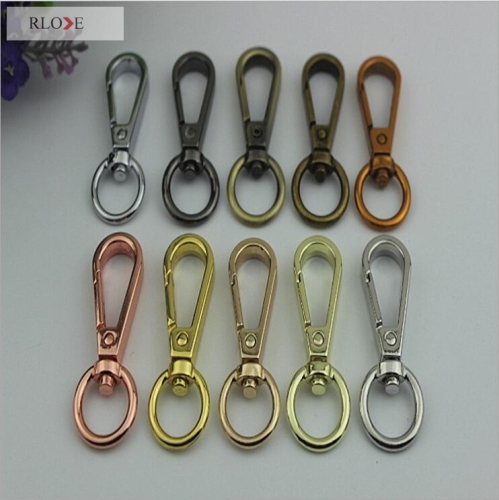 Multi-color zinc alloy material bag spring snap hook for leather strap RL-SP039