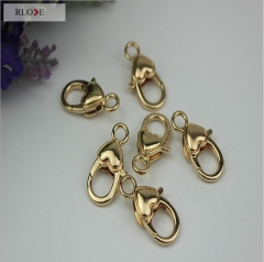 New style heart shape light gold lobster claw snap hooks RL-SP042