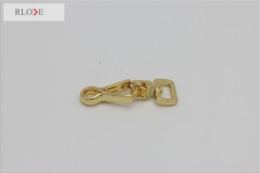 Customized light gold metal spring snap hooks for dog leashes RL-SP018