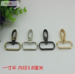 Custom various size handbag metal swivel snap hooks RL-SP066-38MM