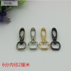 Professional metal zinc alloy oval shape swivel snap hooks RL-SP066-20MM