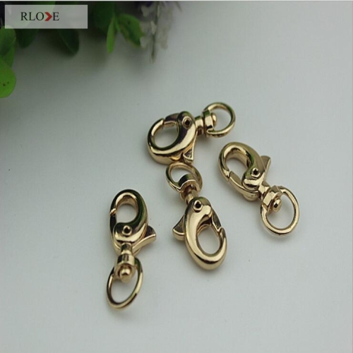 Bag parts pet product light gold round shape dog leash snap hook RL-SP074