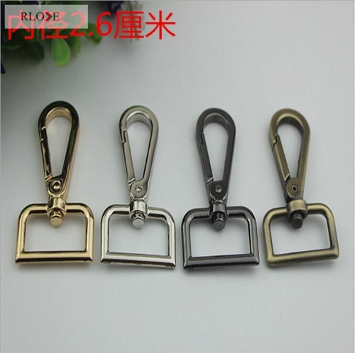 Custom metal bag accessories decorative swivel spring snap handbag hook RL-SP081-26MM