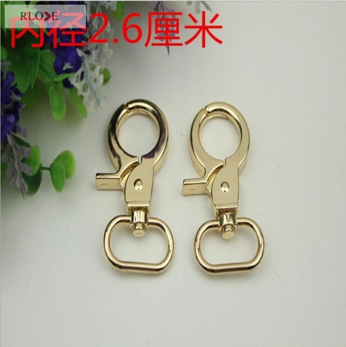 1 inch shiny gold metal handbags oval trigger snap hook RL-SP097-26MM