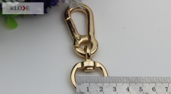 Custom metal bag accessories decorative round swivel spring snap hook RL-SP101