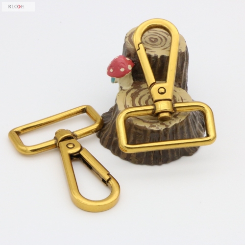 Customized Zinc Alloy Handbag Hardware Suppliers Gold Dog Swivel Snap Hook RL-SP090