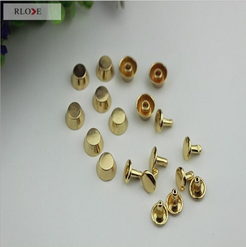 Wholesale handbag hardware gold 10mm feet copper rivet nails RL-RT011