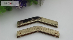 Custom fashion leather gold metal protect corner for handbag RL-BCP13