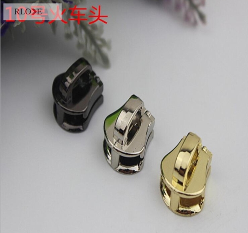 Lady bag accessories 10# train head metal zipper head pull slider RL-ZP011