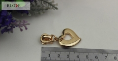 Luxury gold 5# heart shape metal puller slider RL-ZP007