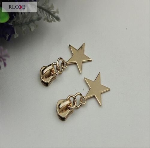 Professional custom made 5# star shape metal zipper puller RL-ZP006