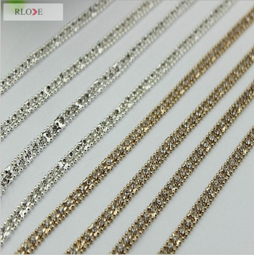Luxury diamond decorative gold &amp; silver purse metal chain RL-BMC014