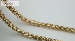 Single sell gold & gunmetal color 1M length purse metal chain RL-BMC032